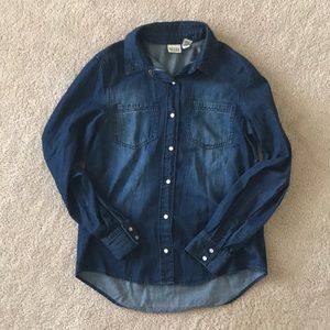 Denim Style Button Down Shirt